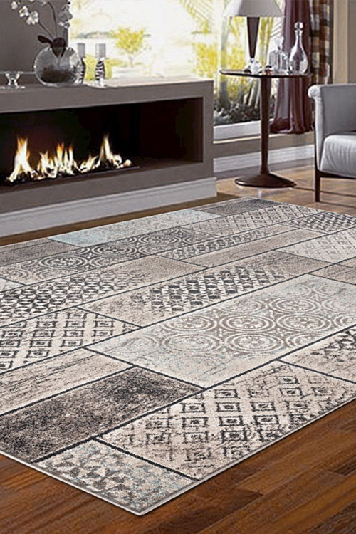 Orel Brown Wood Panel Rug(Size 170 x 120cm)