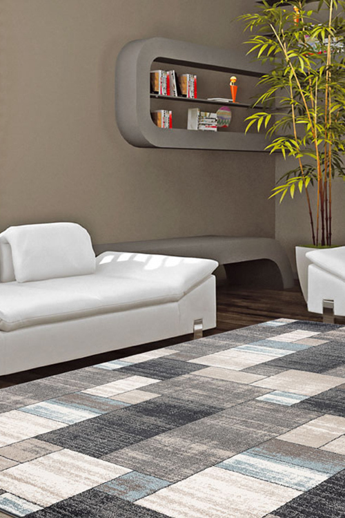 Large View Orel Modern Square Pattern Rug(Size 170 x 120cm)