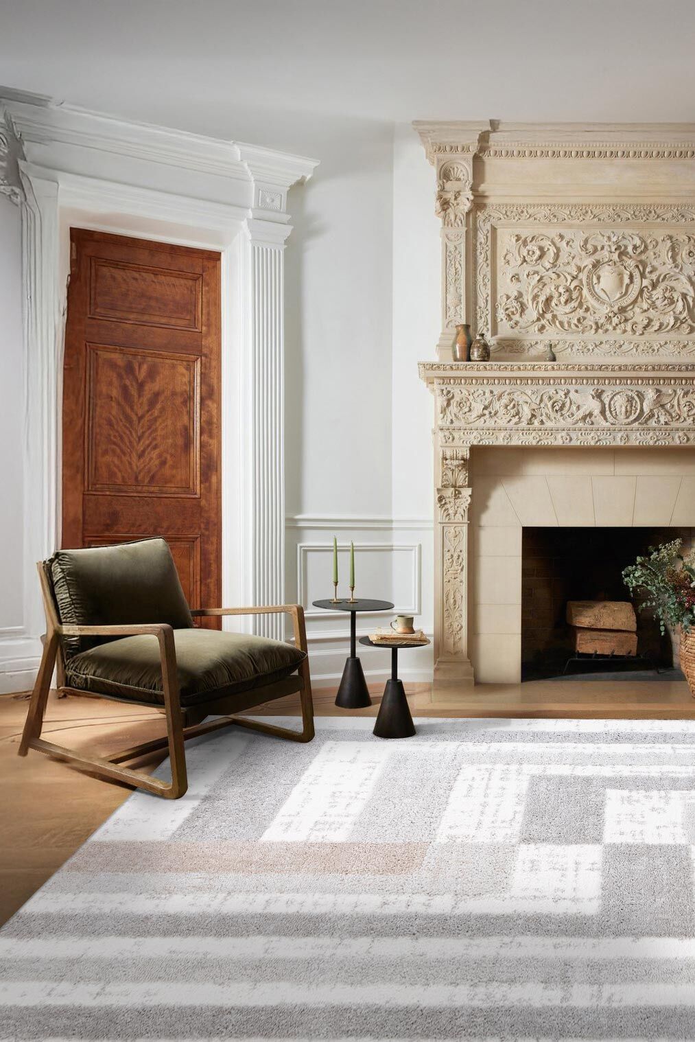 Large View Oscar Soft Geometric Rug(Size 230 x 160cm)