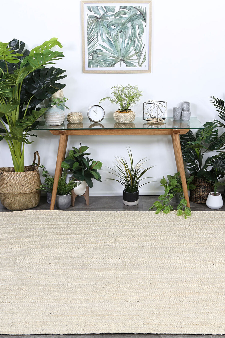 Oscar Bleach Handwoven Jute Rug(Size 230 x 160cm)
