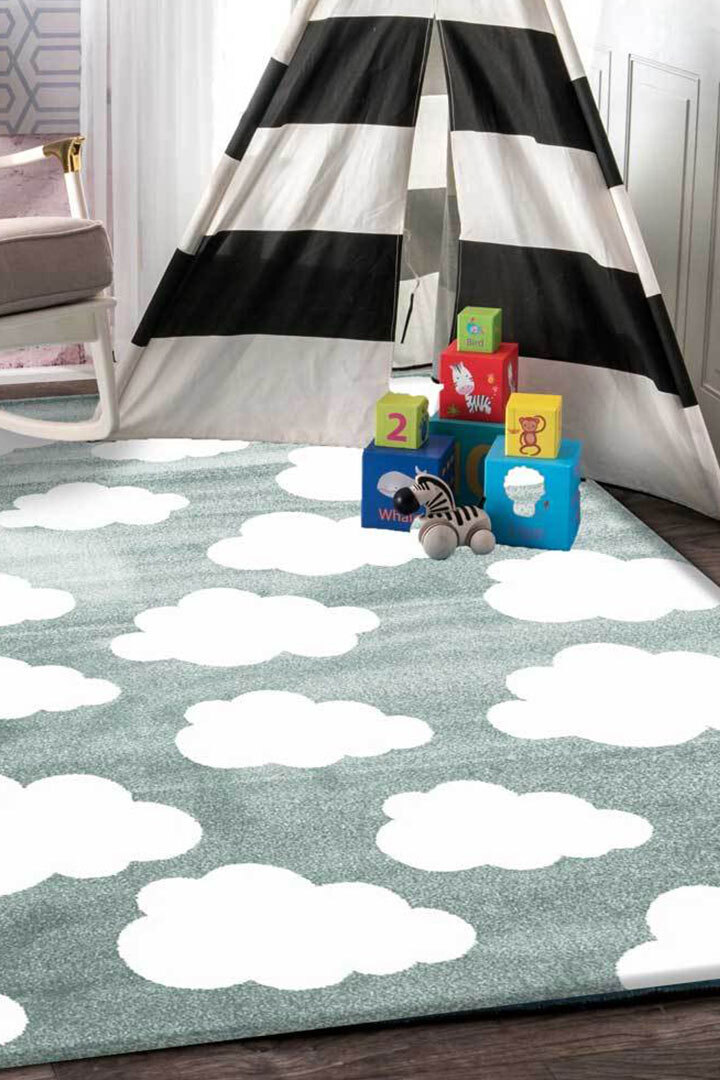 Petite Cloud Pattern Kids Rug(Size 170 x 120cm)
