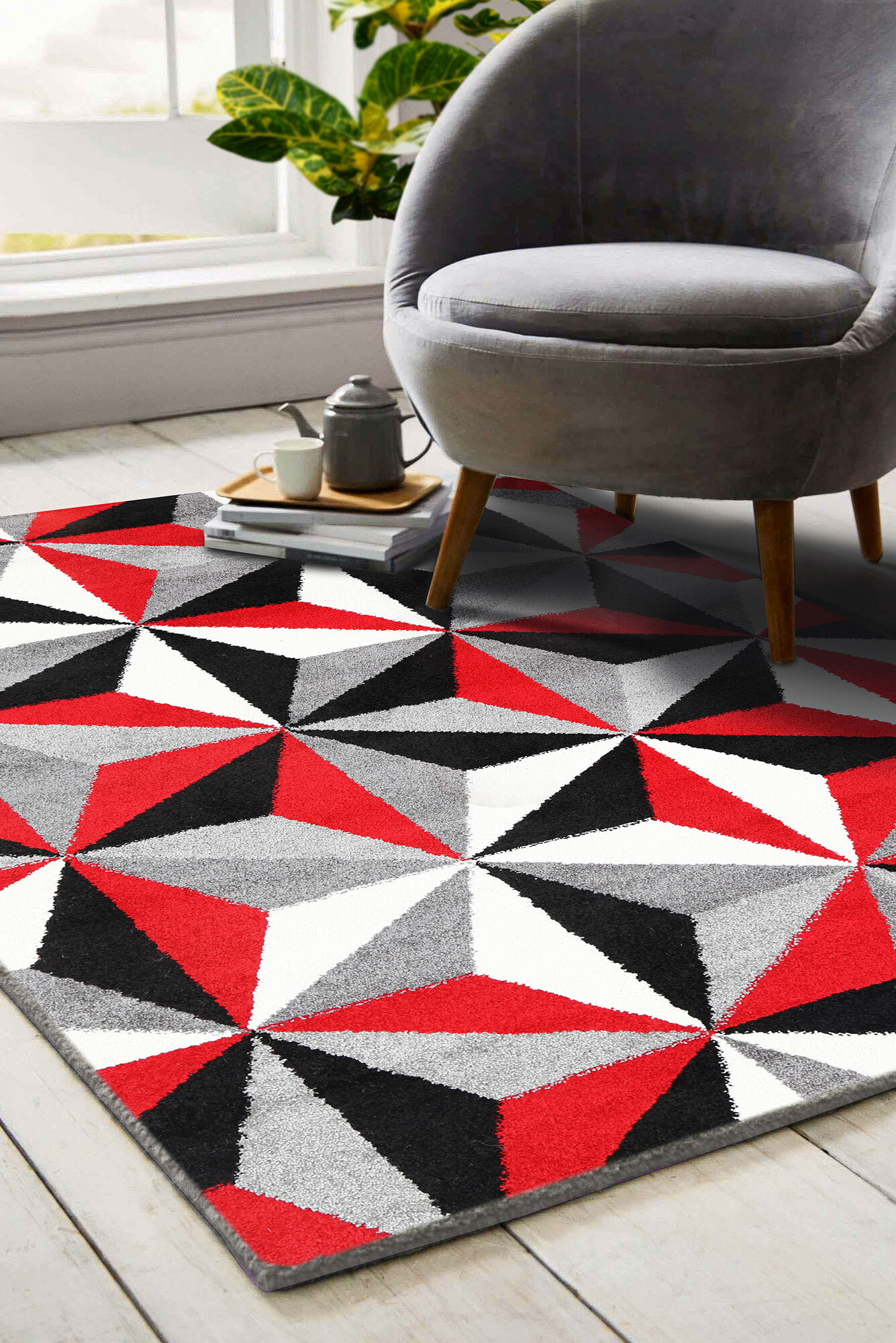 Picasso Modern Geometric Rug(Size 160 x 120cm) 