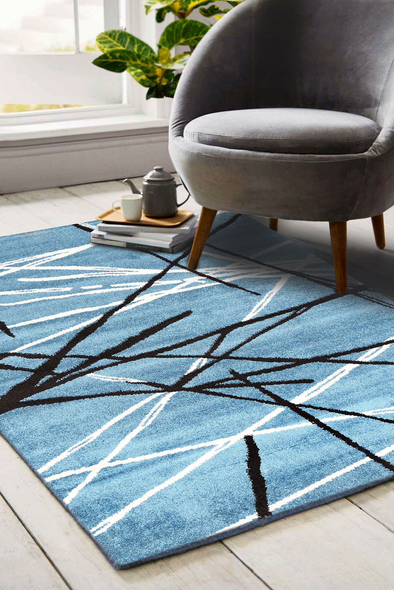 Picasso Modern Abstract Rug(Size 160 x 120cm) 