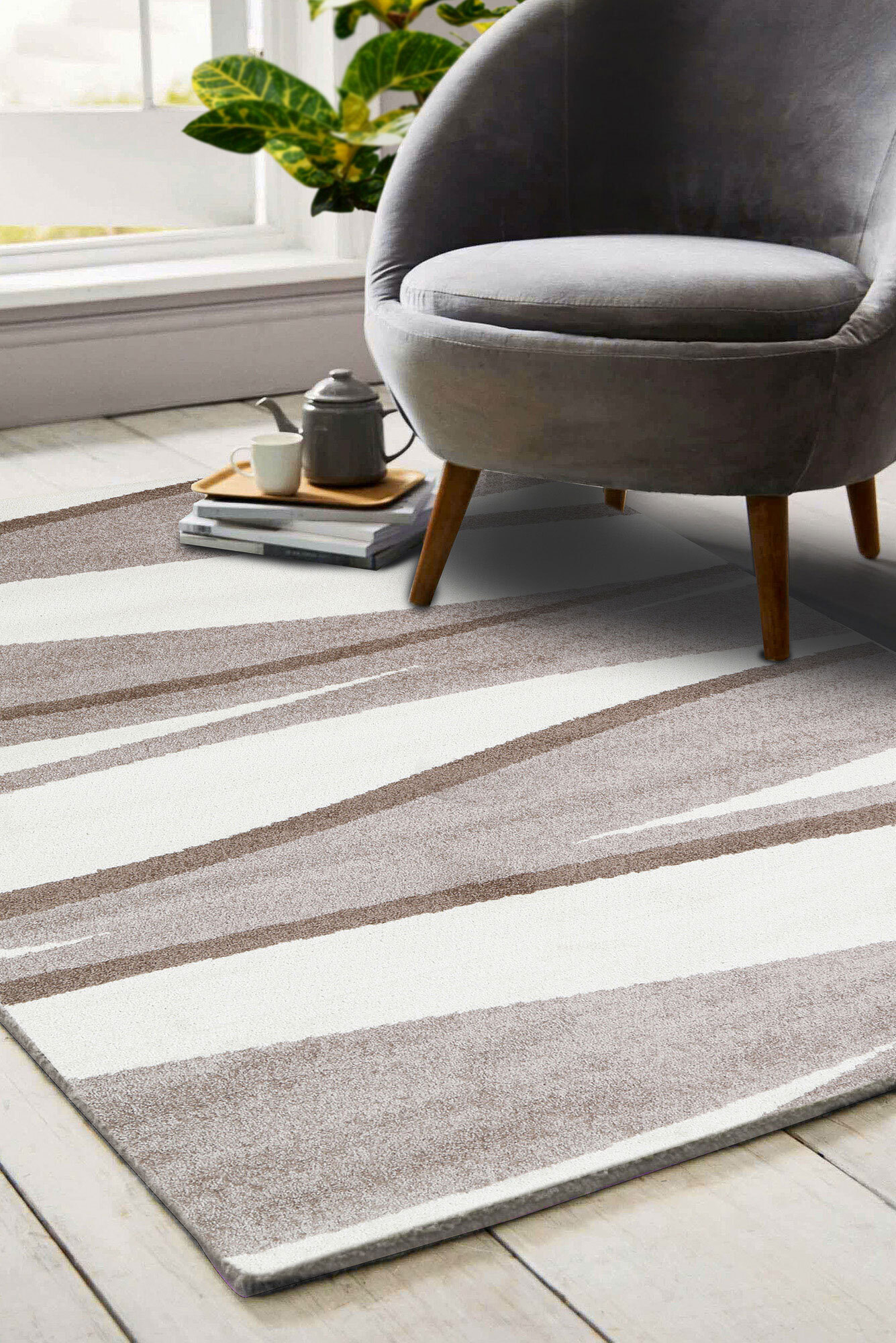 Large View Picasso Modern Wavy Rug(Size 160 x 120cm)
