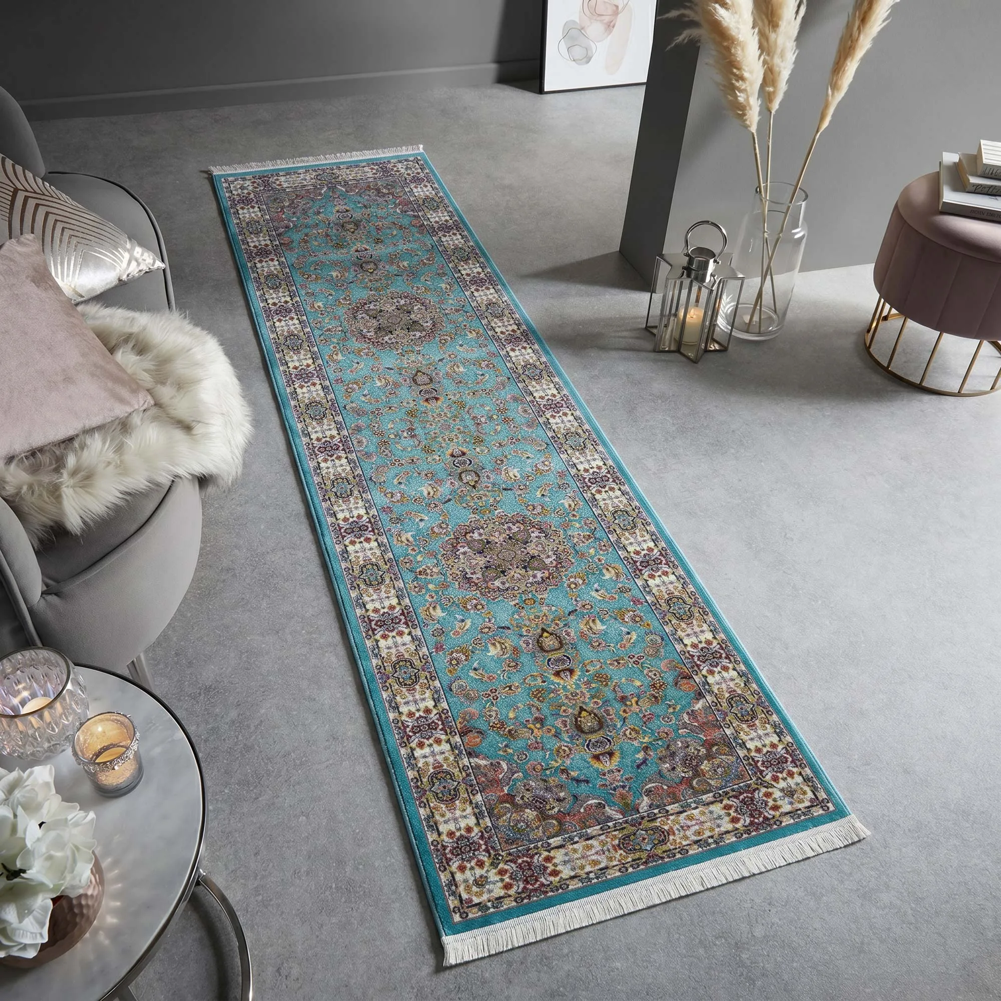 Parsa Blue Medallion Oriental Rug