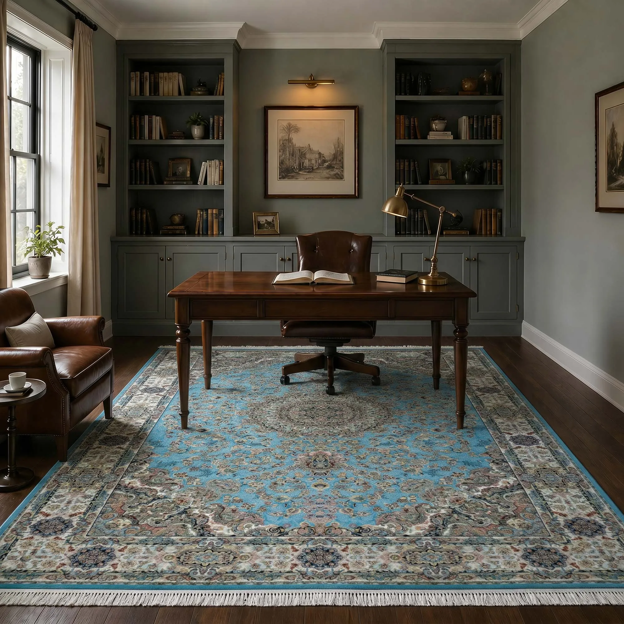 Parsa Blue Medallion Oriental Rug