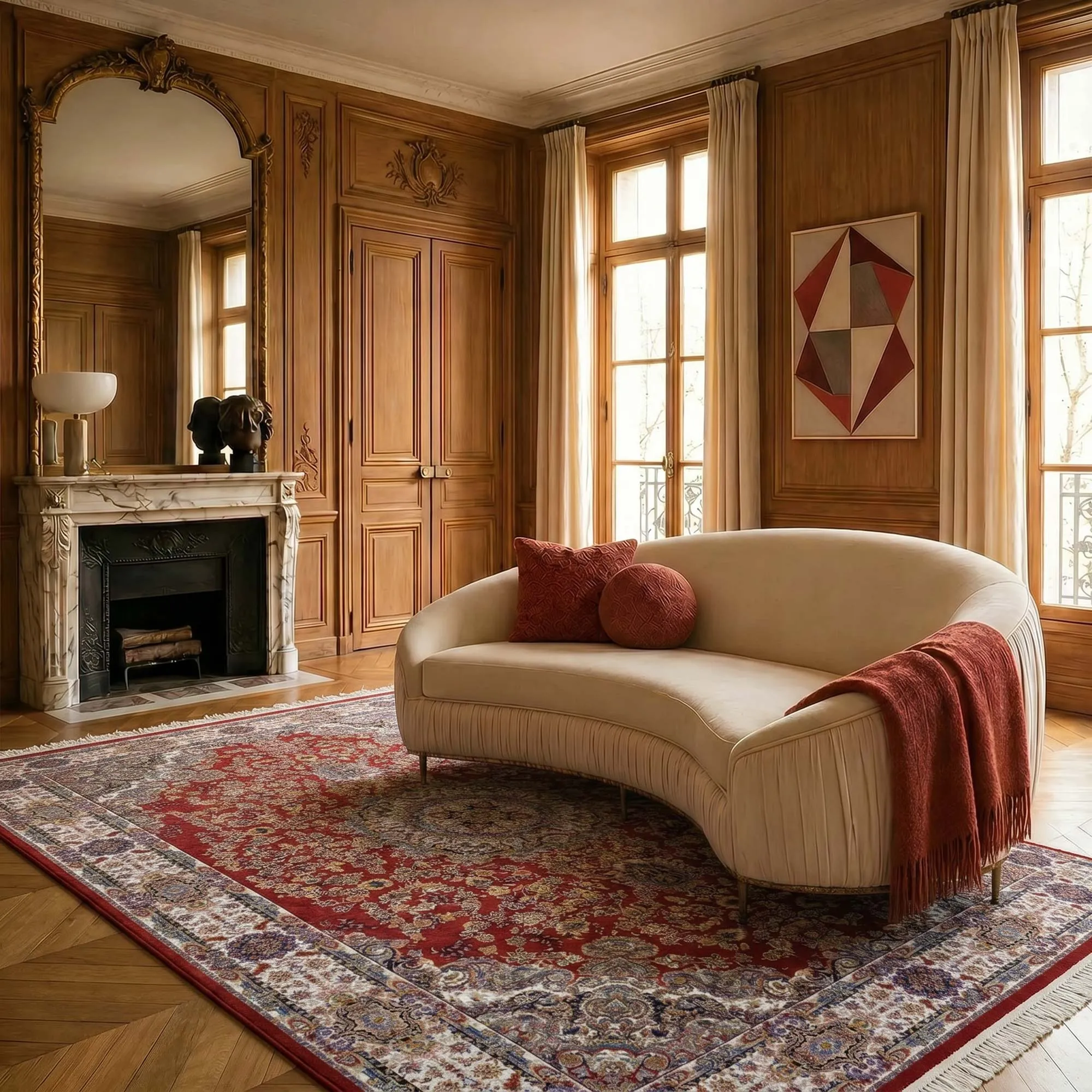 Parsa Red Medallion Oriental Rug