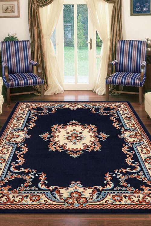 Rob Navy Traditional Rug(Size 170 x 120cm)