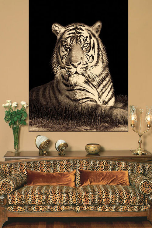 Rob Tiger Picture Rug(Size 170 x 120cm)
