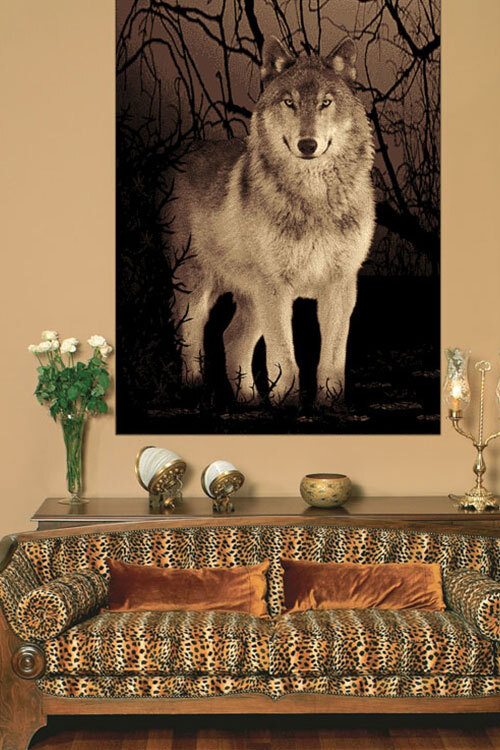 Rob Wolf Picture Rug(Size 170 x 120cm)