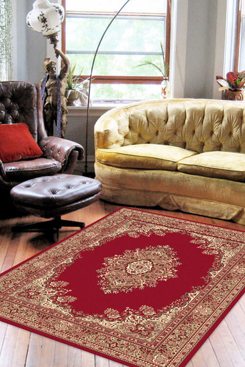 Rob Traditional Red Medallion Rug(Size 170 x 120cm)