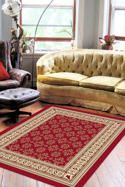 Rob Traditional Red Border Rug(Size 170 x 120cm)