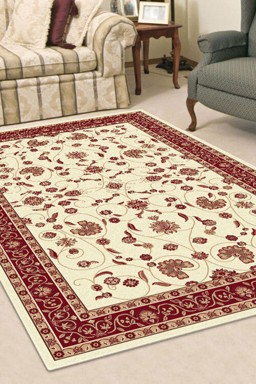 Ryder Cream Traditional Floral Rug(Size 330 x 240cm)