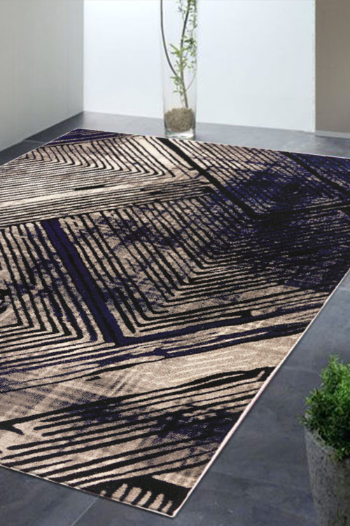 Large View Sade Transitional Geometric Rug(Size 170 x 120cm)