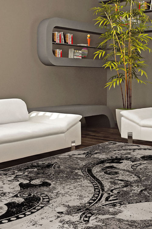 Sade Grey Contemporary Rug(Size 170 x 120cm)