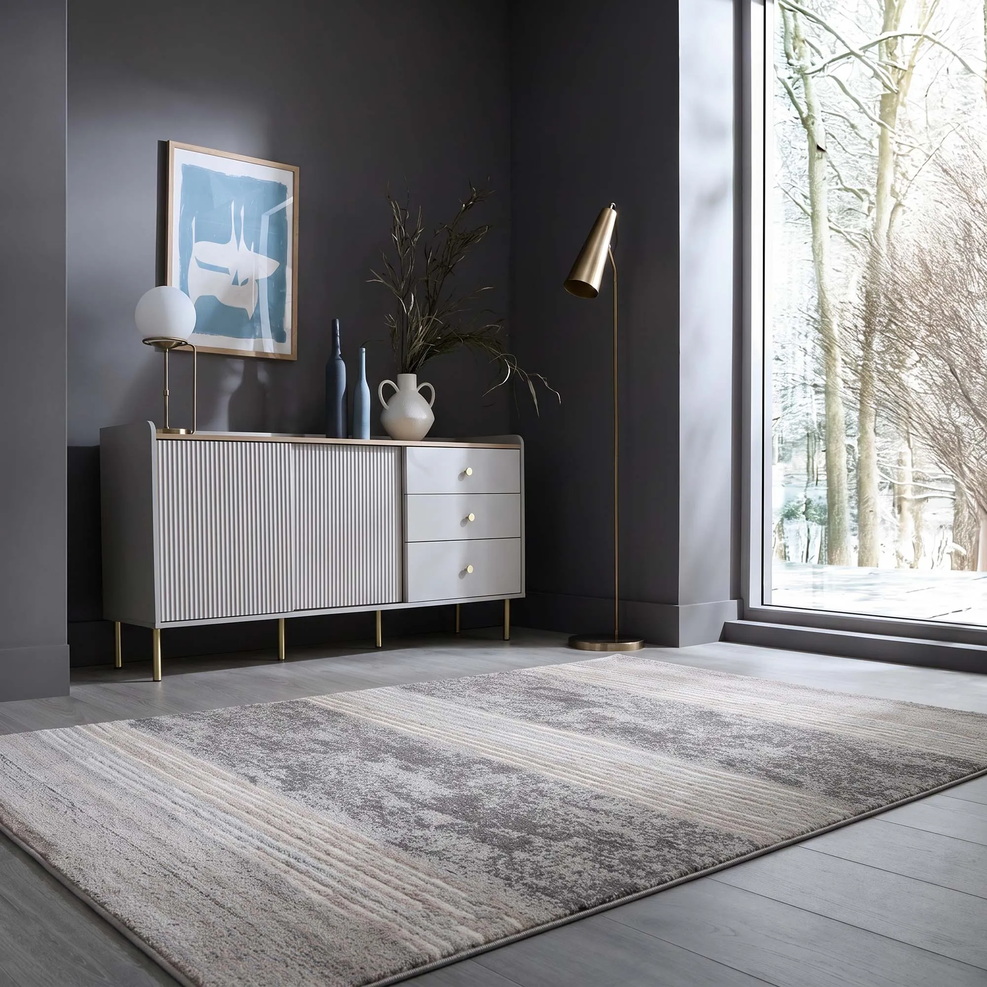 Sapore Contemporary Striped Rug