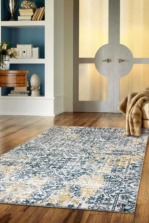 Saul Transitional Floral Trellis Rug(Size 170 x 120cm)