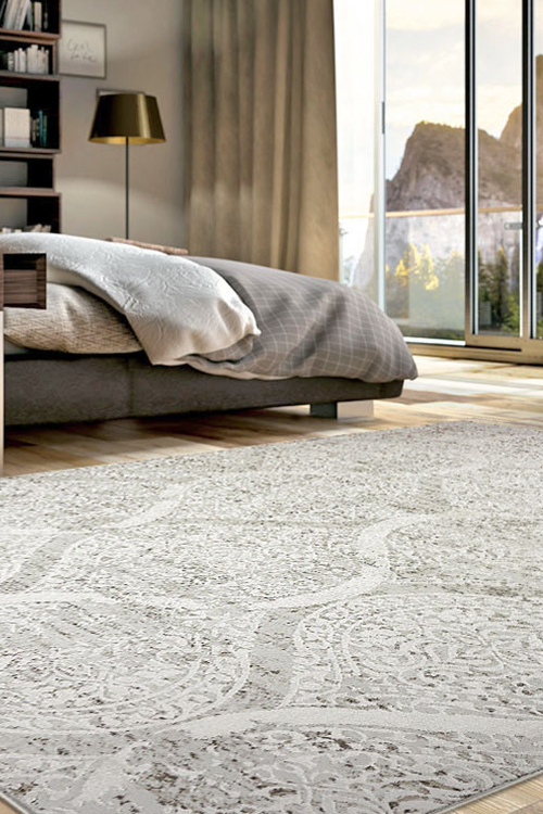 Large View Saul Transitional Floral Trellis Rug(Size 170 x 120cm)