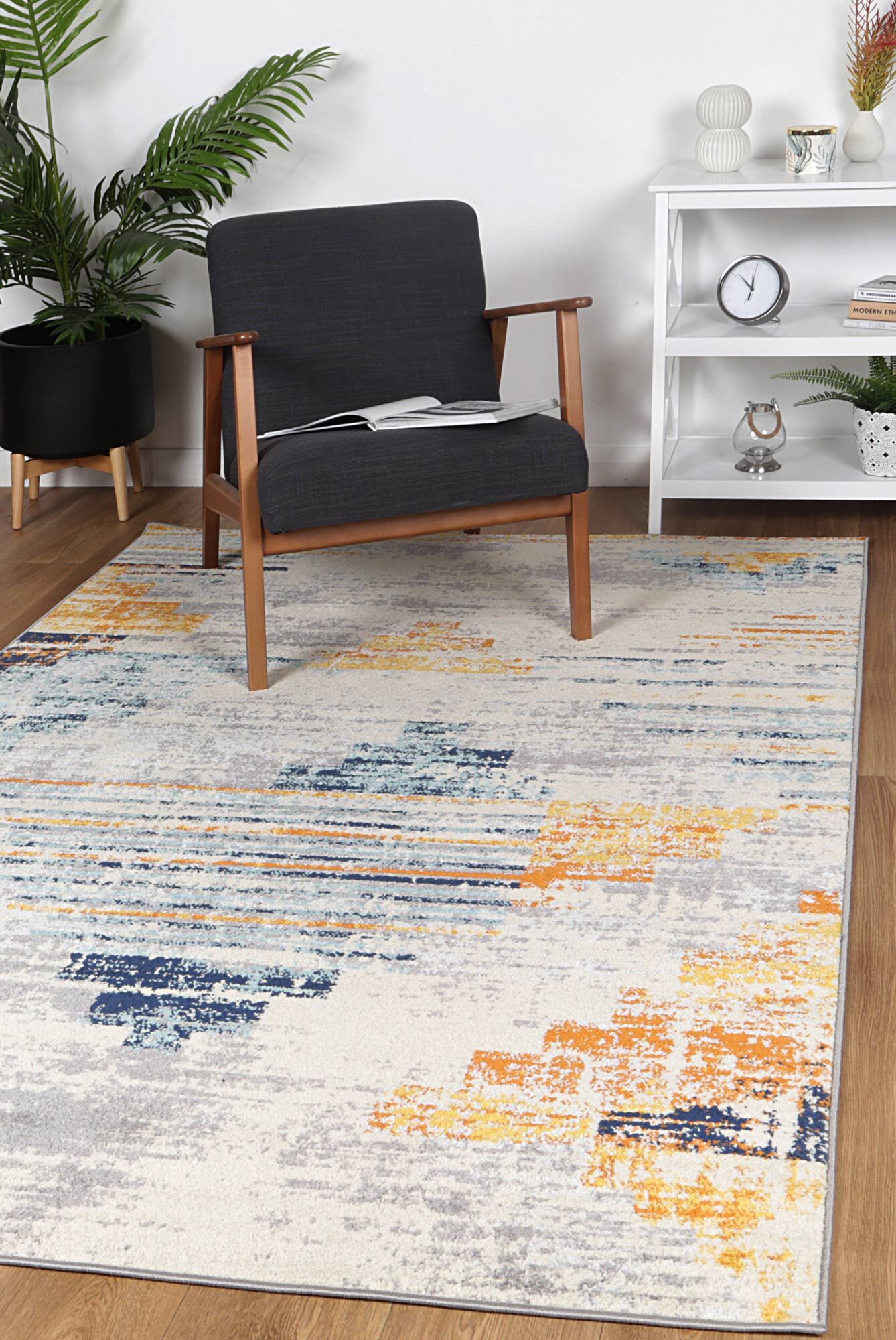 Seth Contemporary Abstract Rug(Size 300 x 80cm) RUNNER