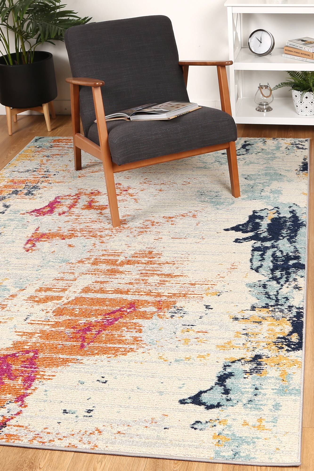 Seth Transitional Abstract Rug(Size 300 x 80cm) RUNNER