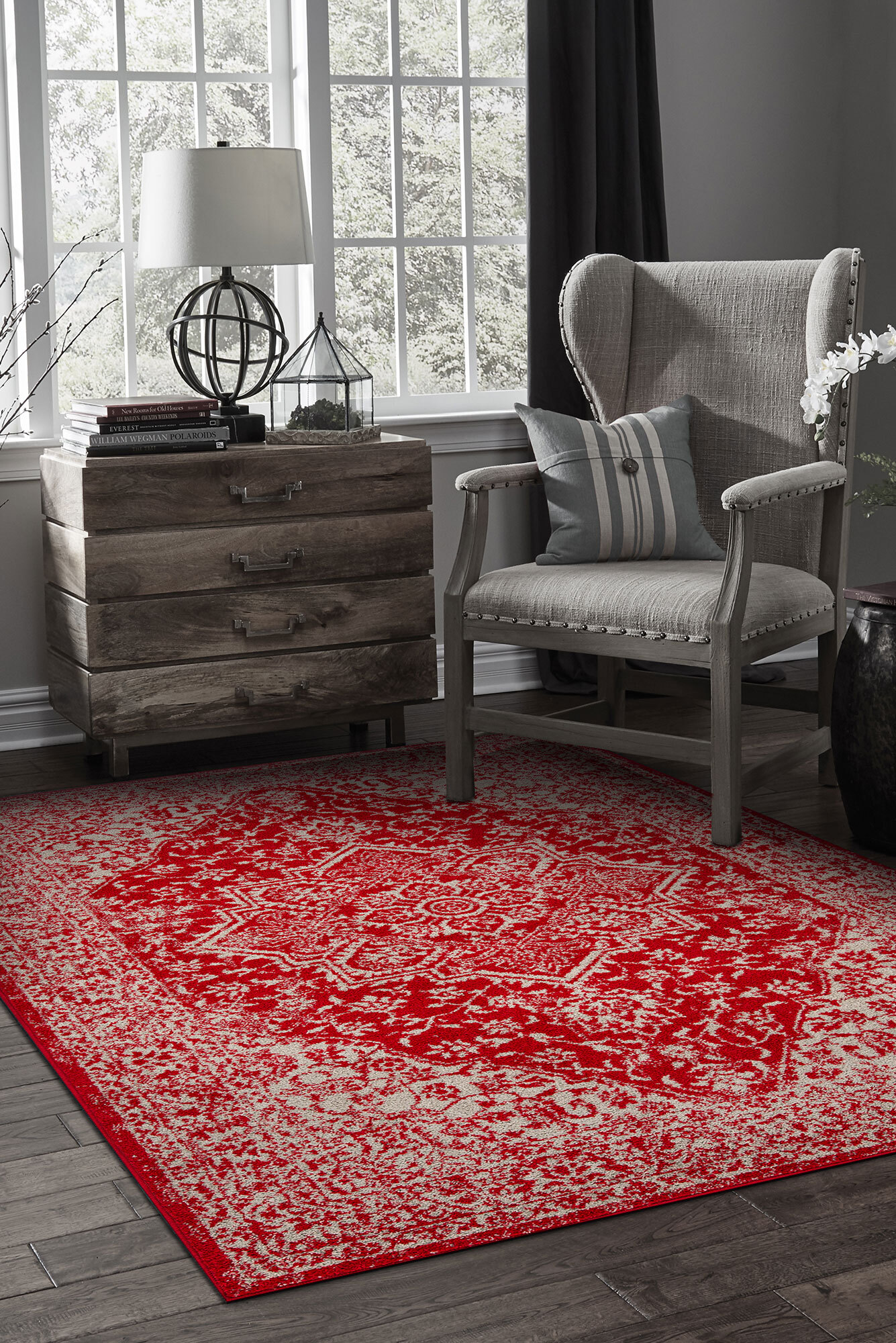 Large View Sandy Traditional Medallion Rug(Size 220 x 150cm)