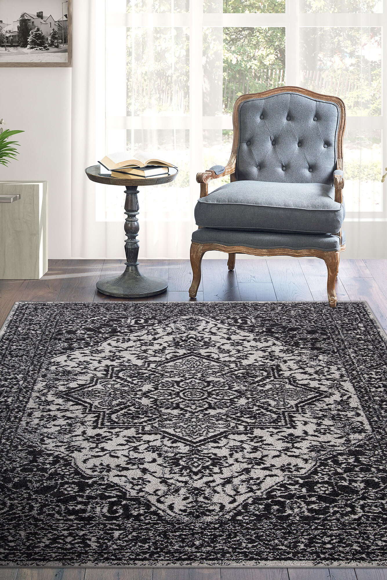 Large View Sandy Traditional Medallion Rug(Size 220 x 150cm)