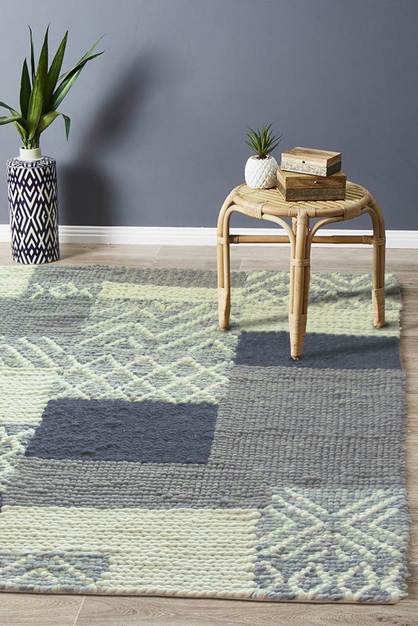 Scout Hand Loomed Wool Rug(Size 170 x 120cm)