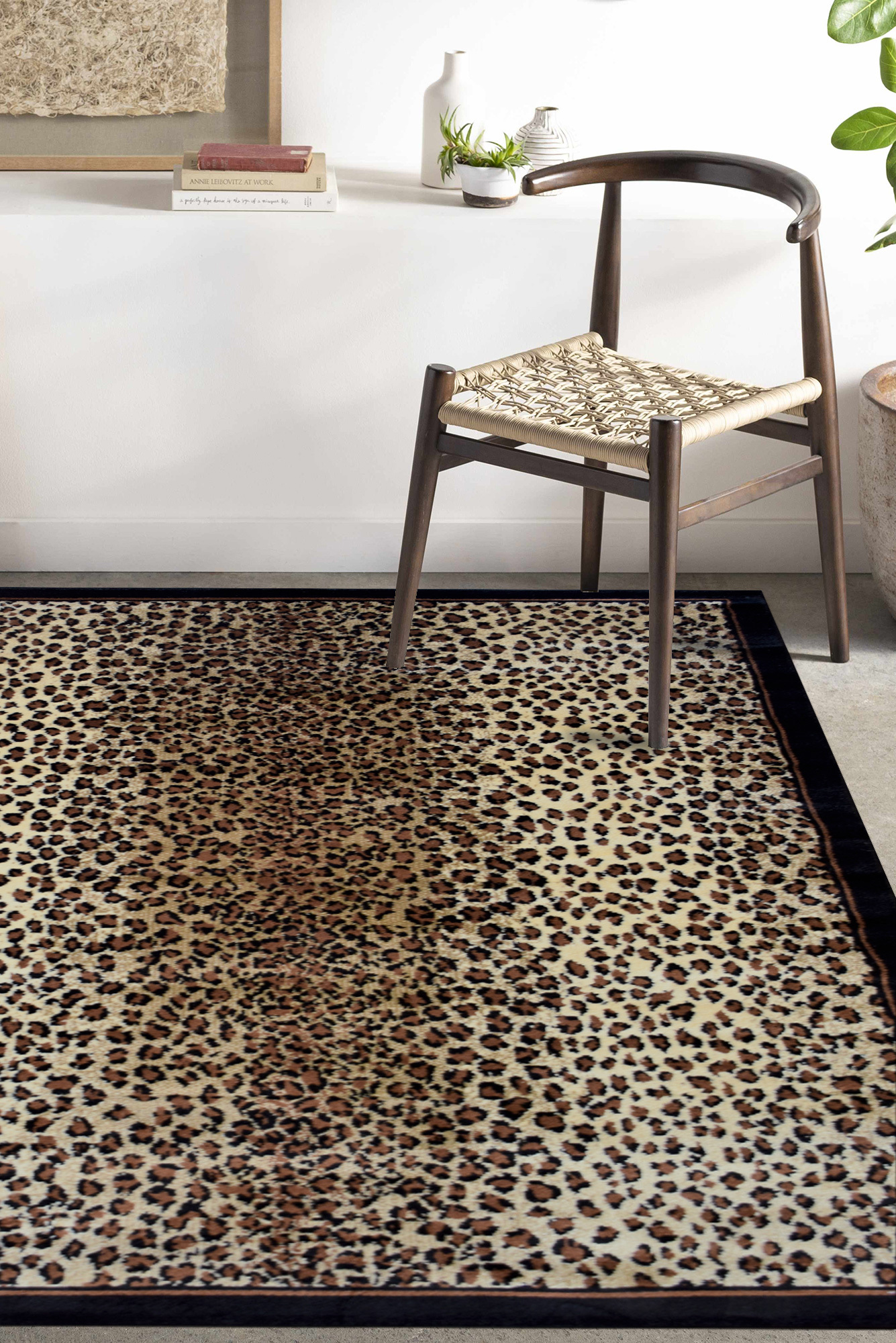 Large View Safari Leopard Animal Print Rug(Size 235 x 160cm)