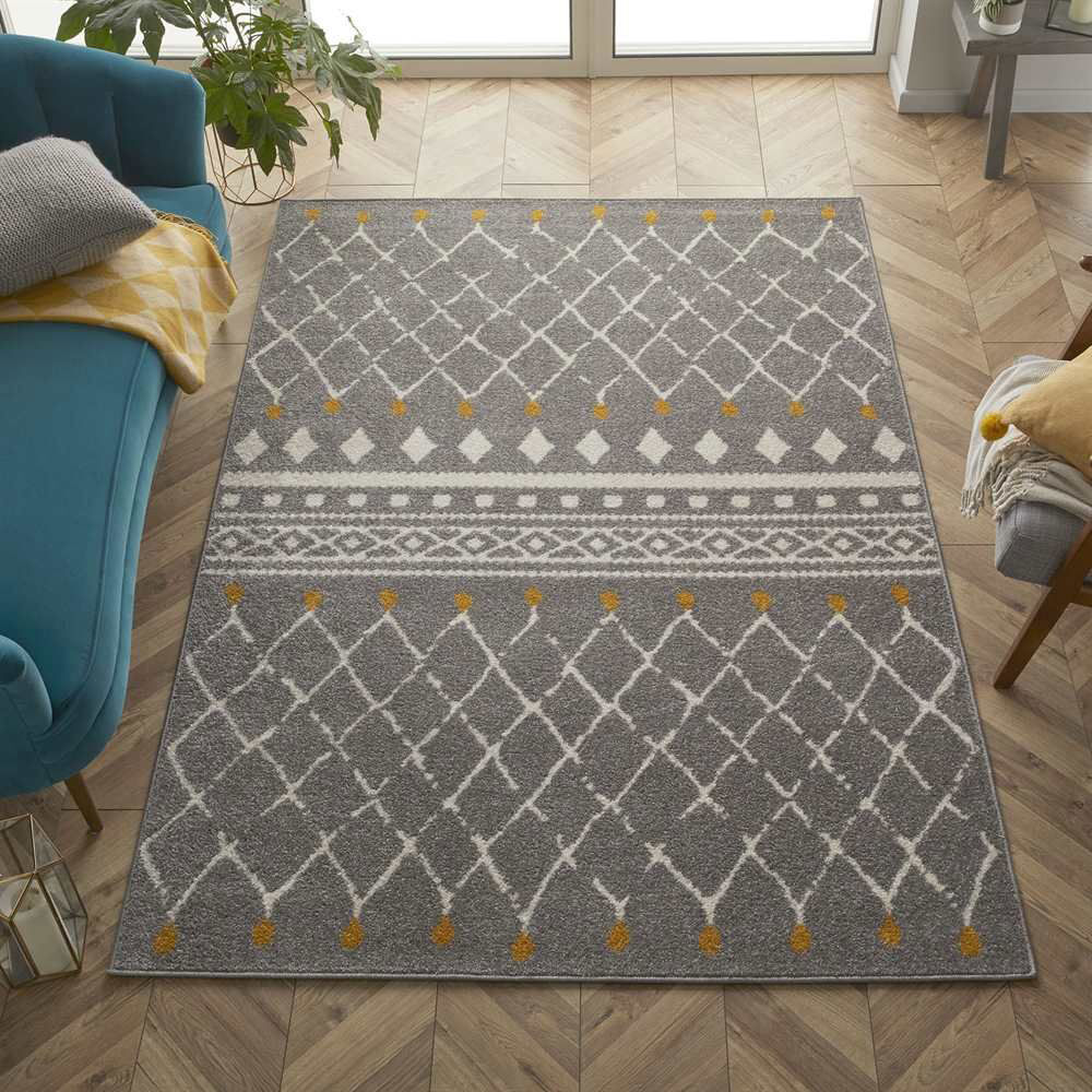 Sina Diamond Pattern Modern Rug(Size 220 x 150cm)