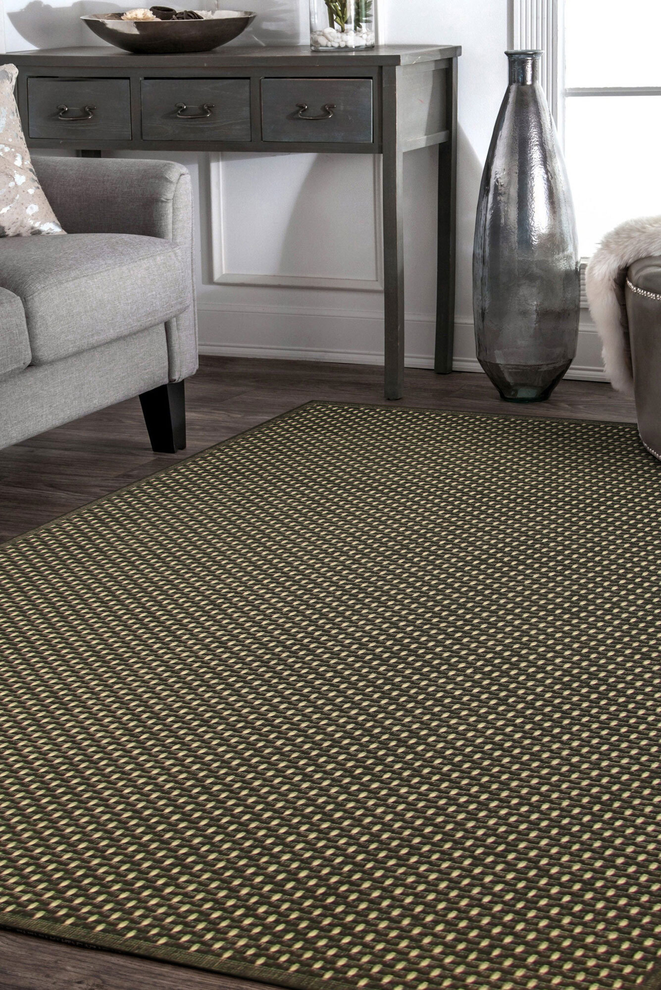 Storm Plain Indoor Outdoor Rug(Size 170 x 120cm)