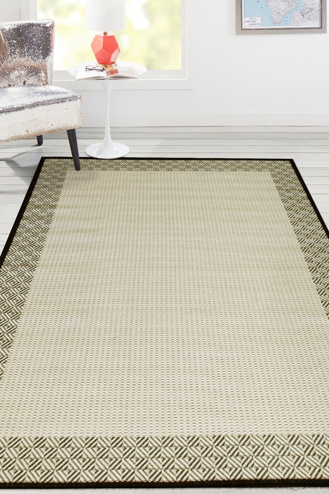 Storm Flatweave Border Rug(Size 170 x 120cm)