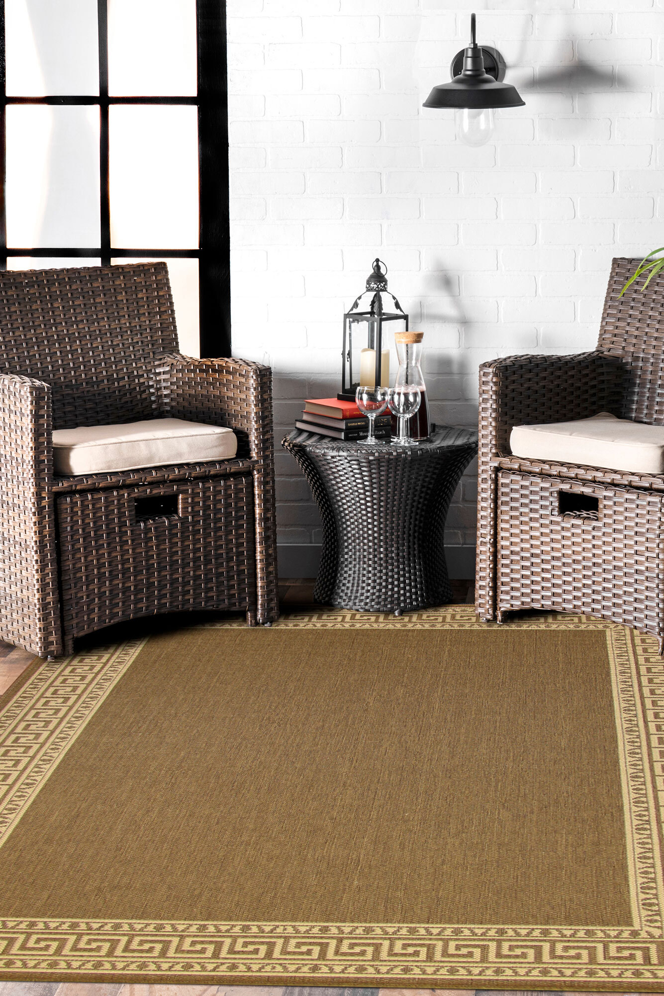 Large View Sama Greek Key Flatweave Rug(Size 170 x 120cm)