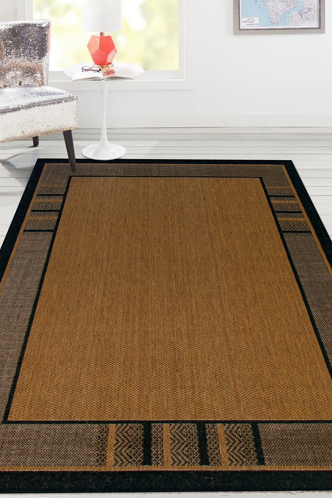 Large View Storm Indoor Outdoor Border Rug(Size 170 x 120cm)