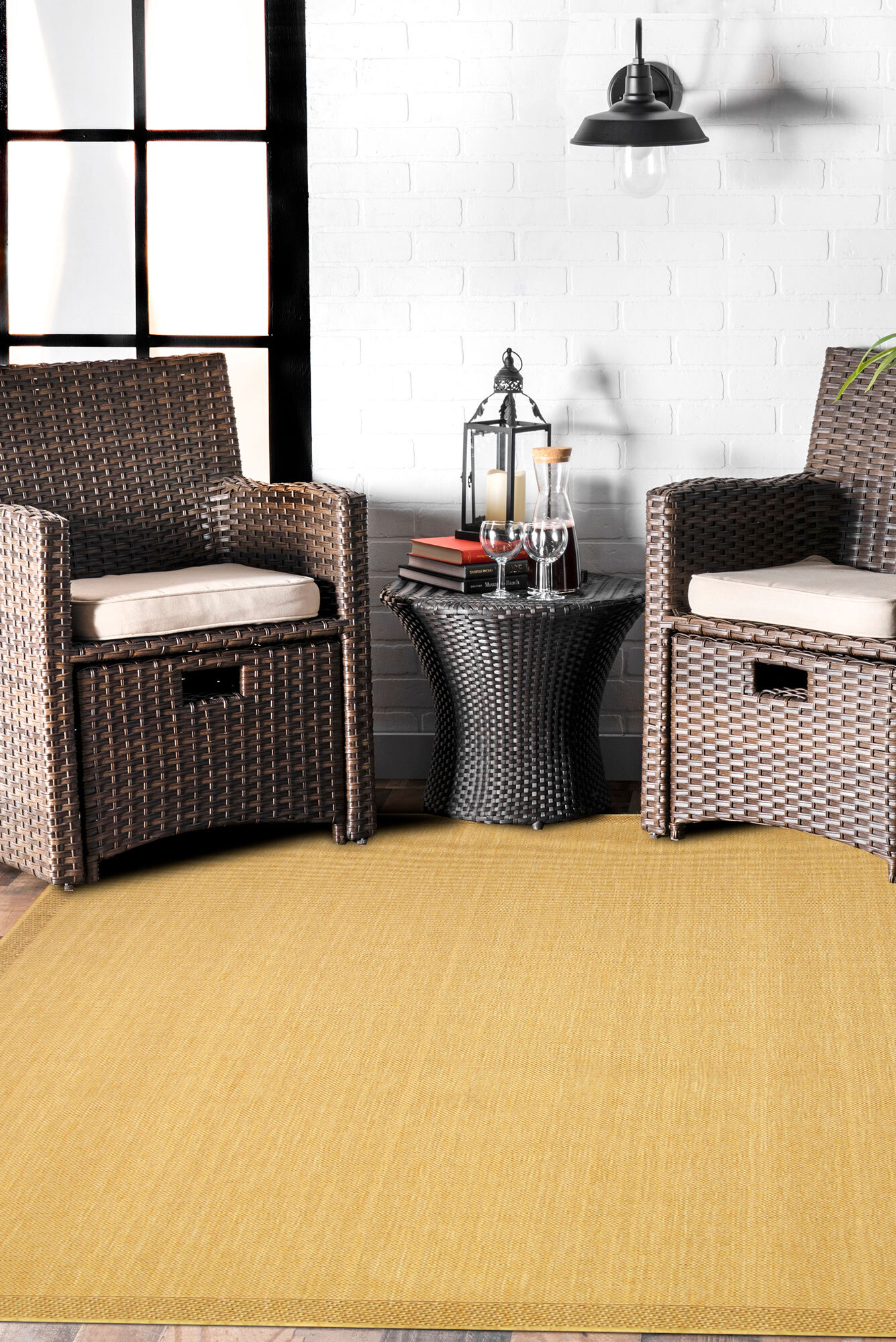 Large View Sama Plain Indoor Outdoor Rug(Size 170 x 120cm)