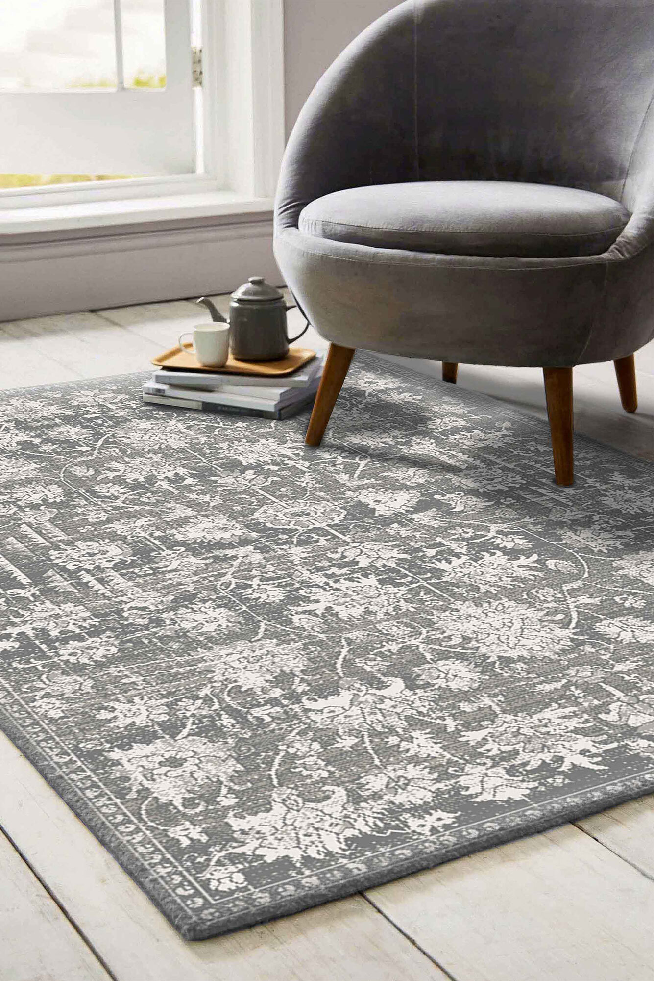 Large View Sophia Floral Overdyed Rug(Size 230 x 160cm)