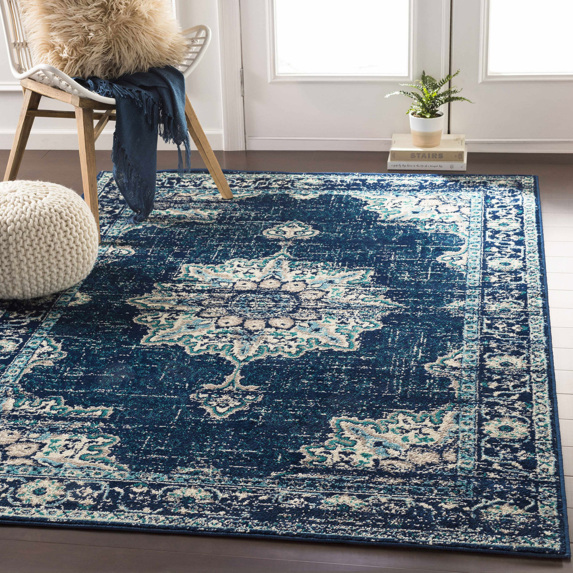 Space Traditional Medallion Rug(Size 220 x 150cm)