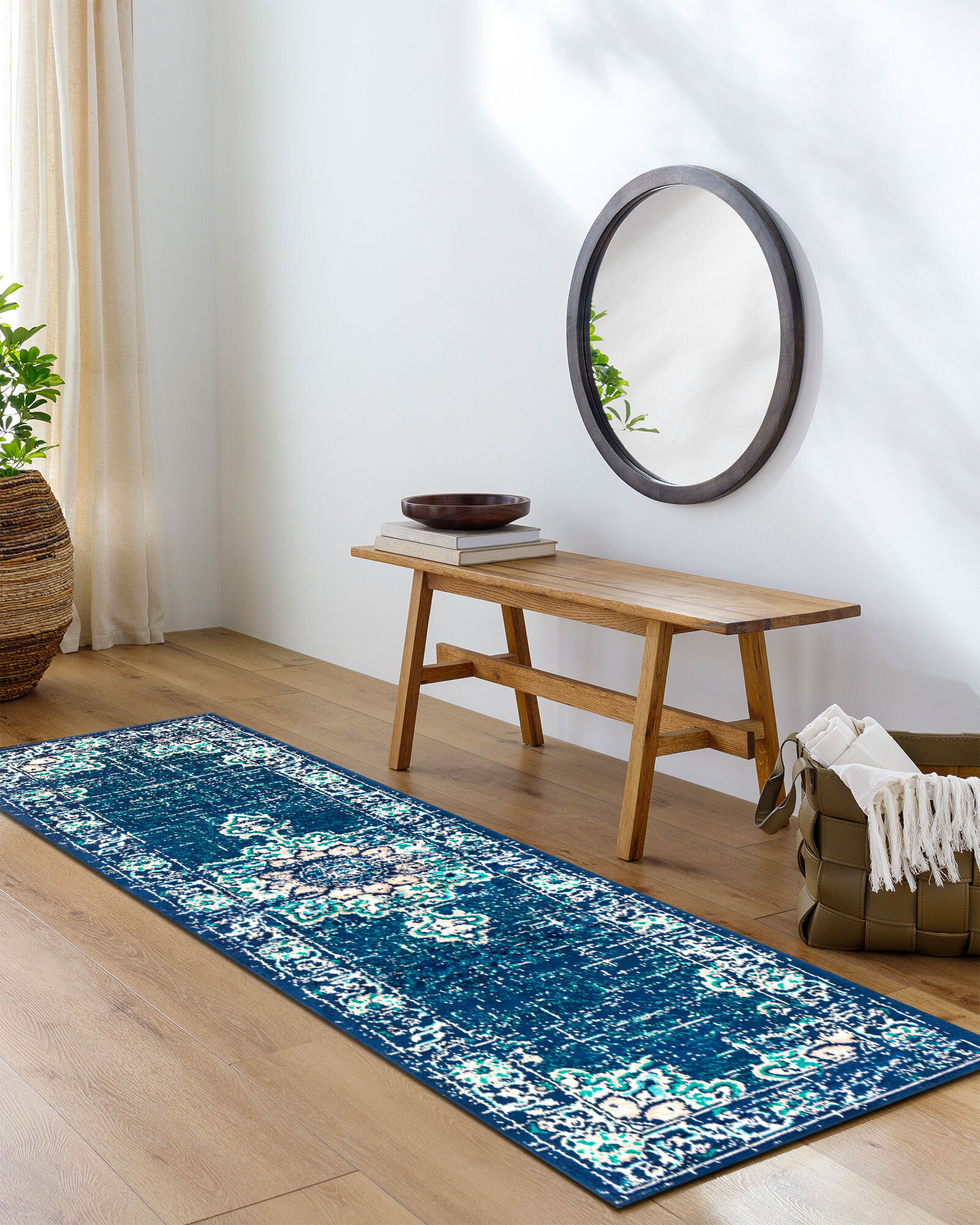 Large View Space Traditional Medallion Rug