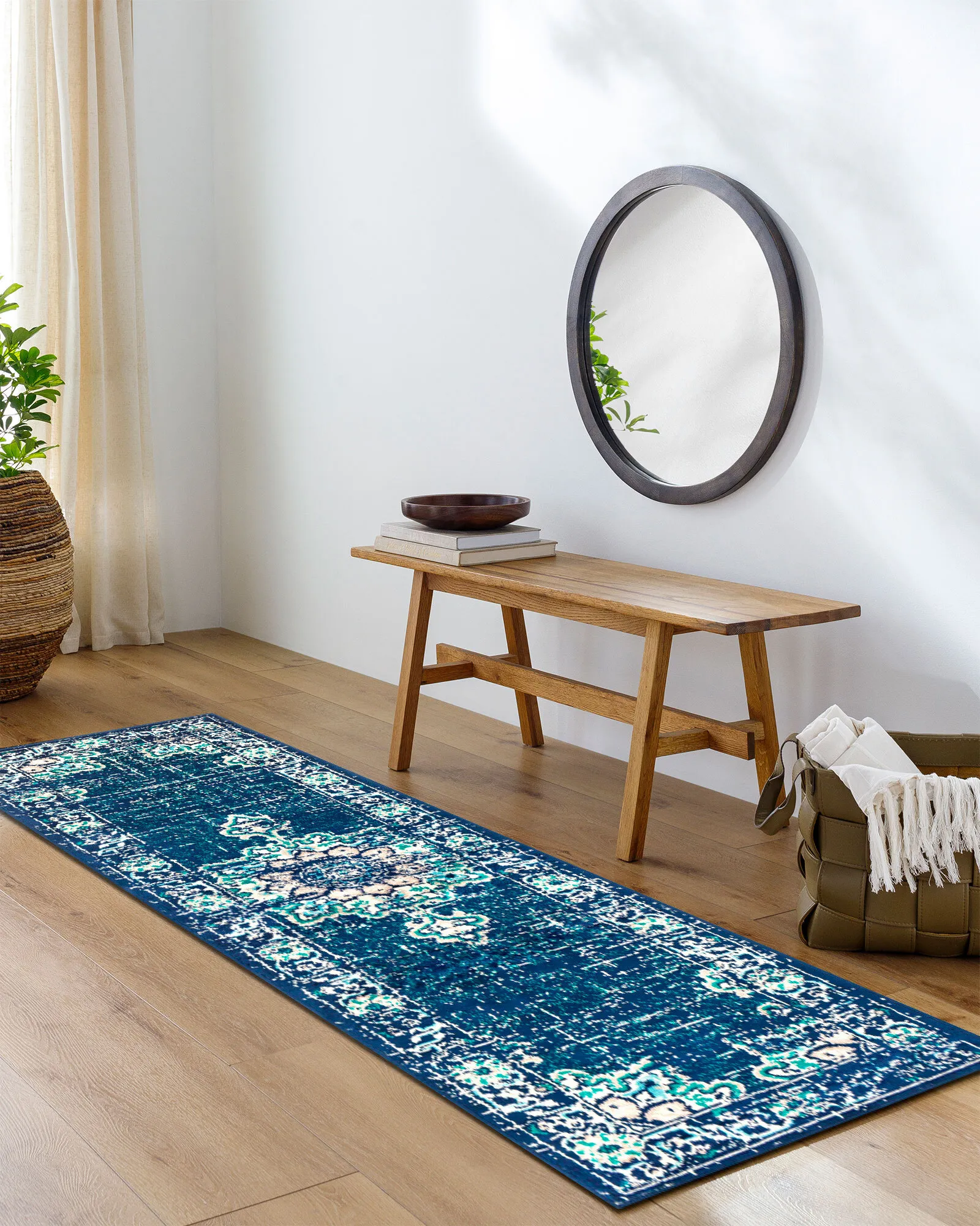 Large View Space Traditional Medallion Rug