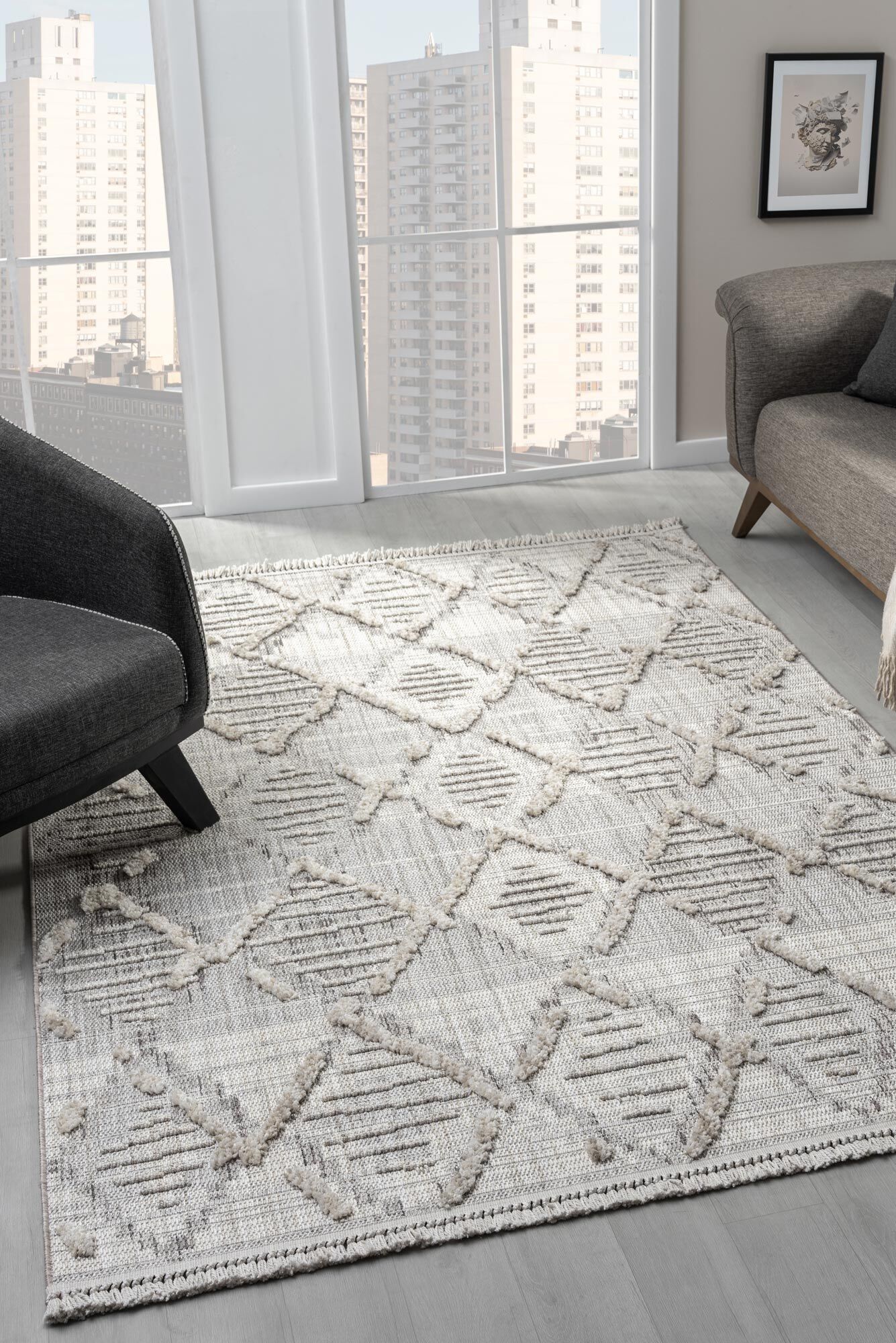 Large View Spain Moroccan Trellis Rug(Size 230 x 160cm)