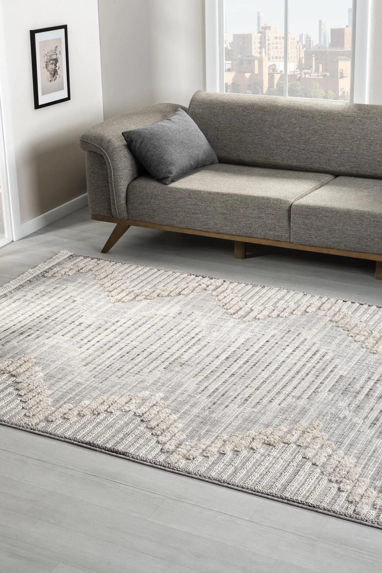 Large View Spain Modern Geometric Rug(Size 230 x 160cm)