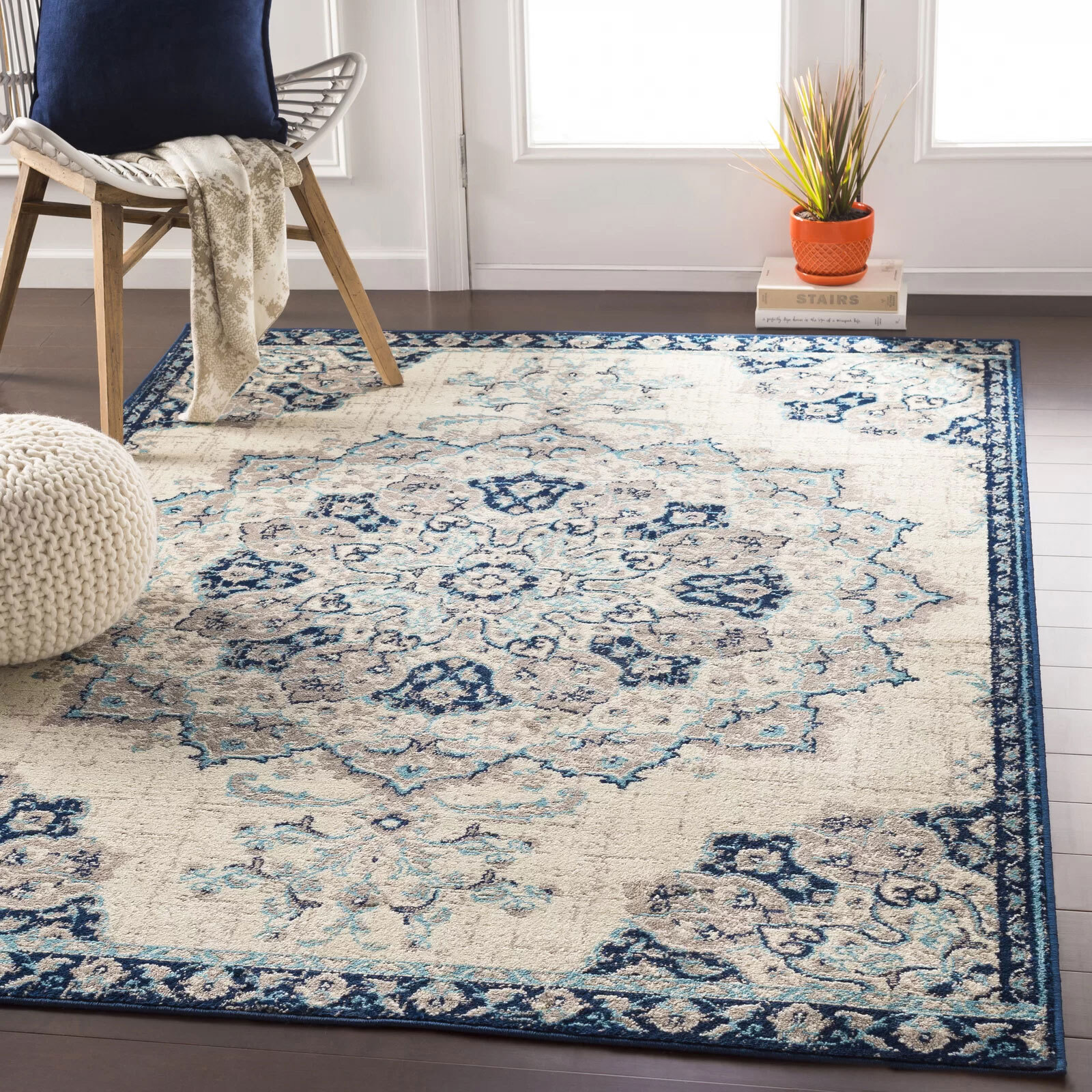 Space Traditional Medallion Rug(Size 220 x 150cm)