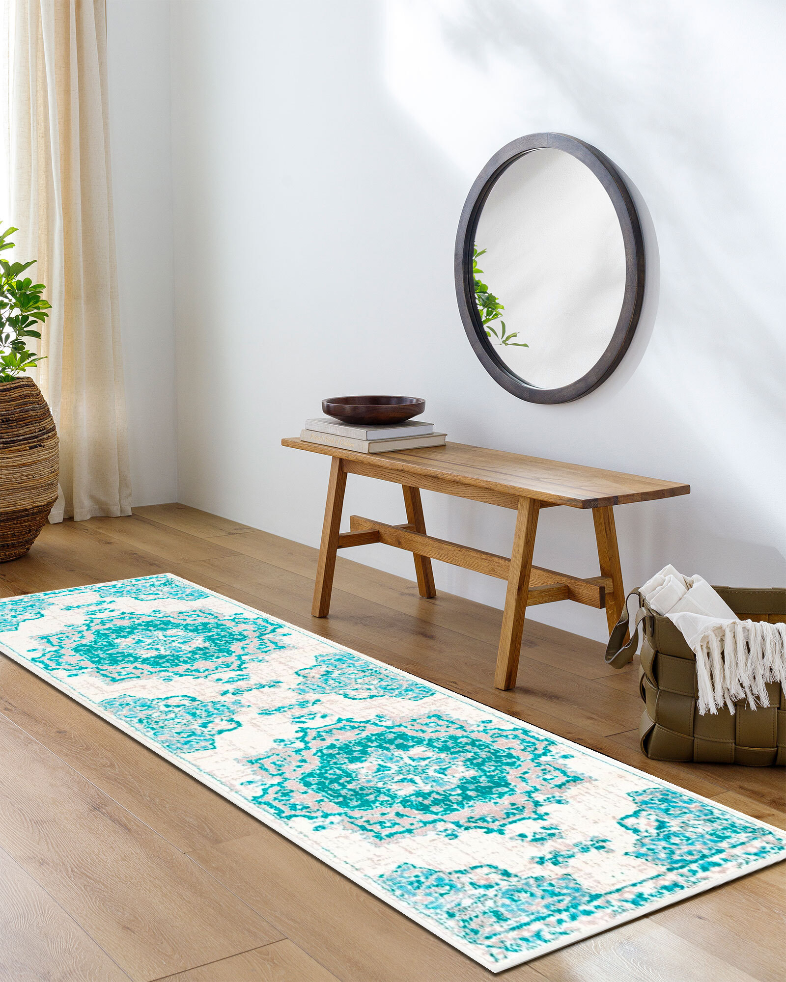Large View Space Traditional Medallion Rug