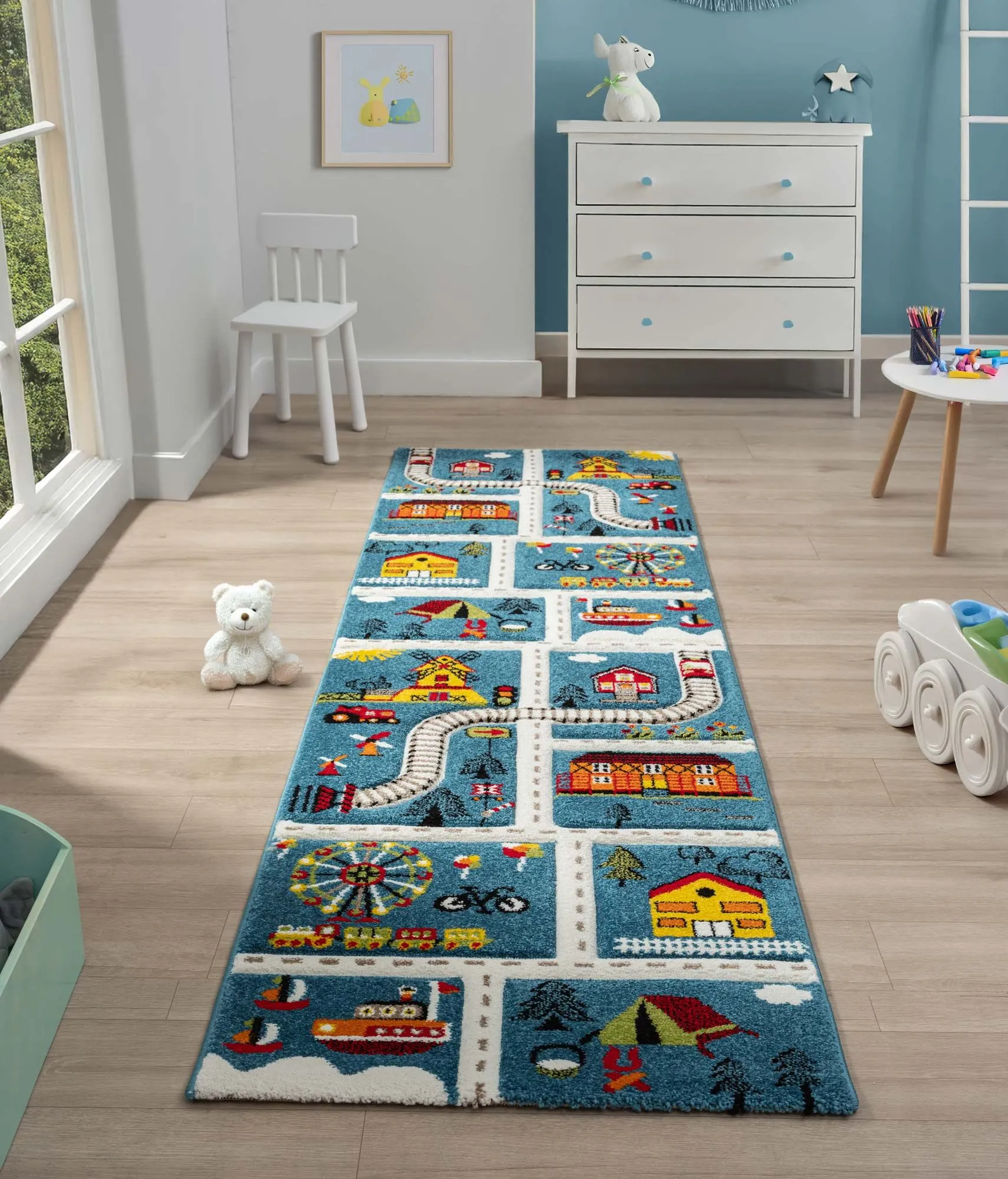 Speedy Kids Town Road Rug