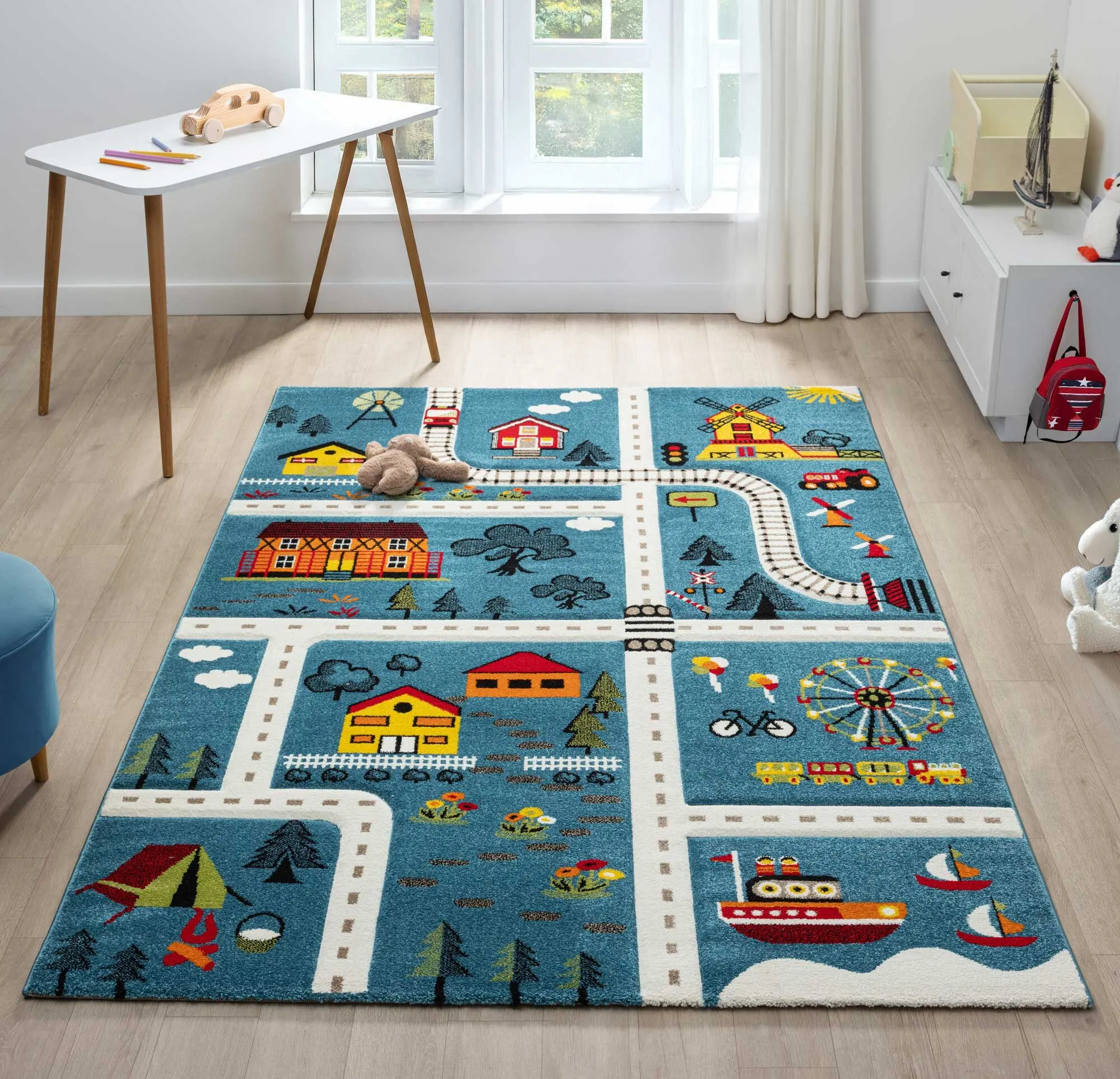 Speedy Kids Town Road Rug