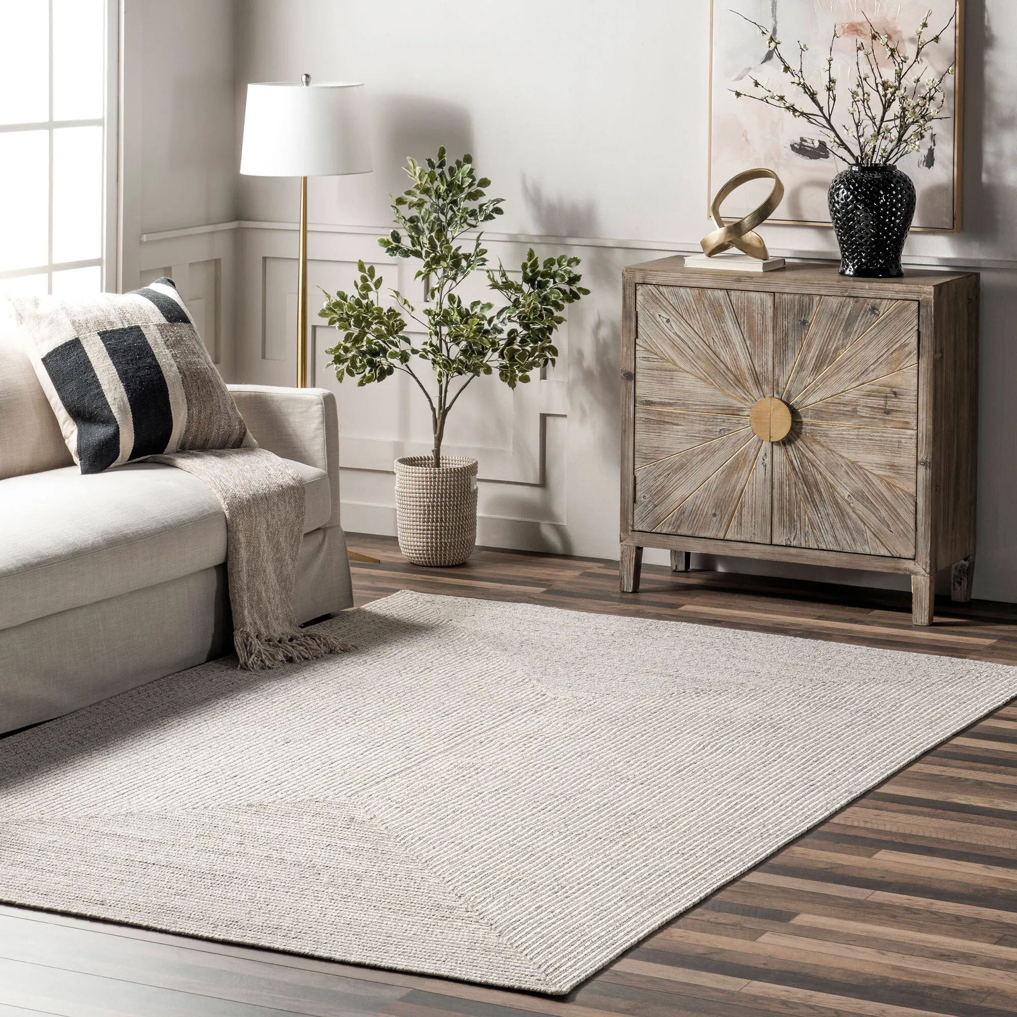 San Pietro Ivory Hand Braided Rug