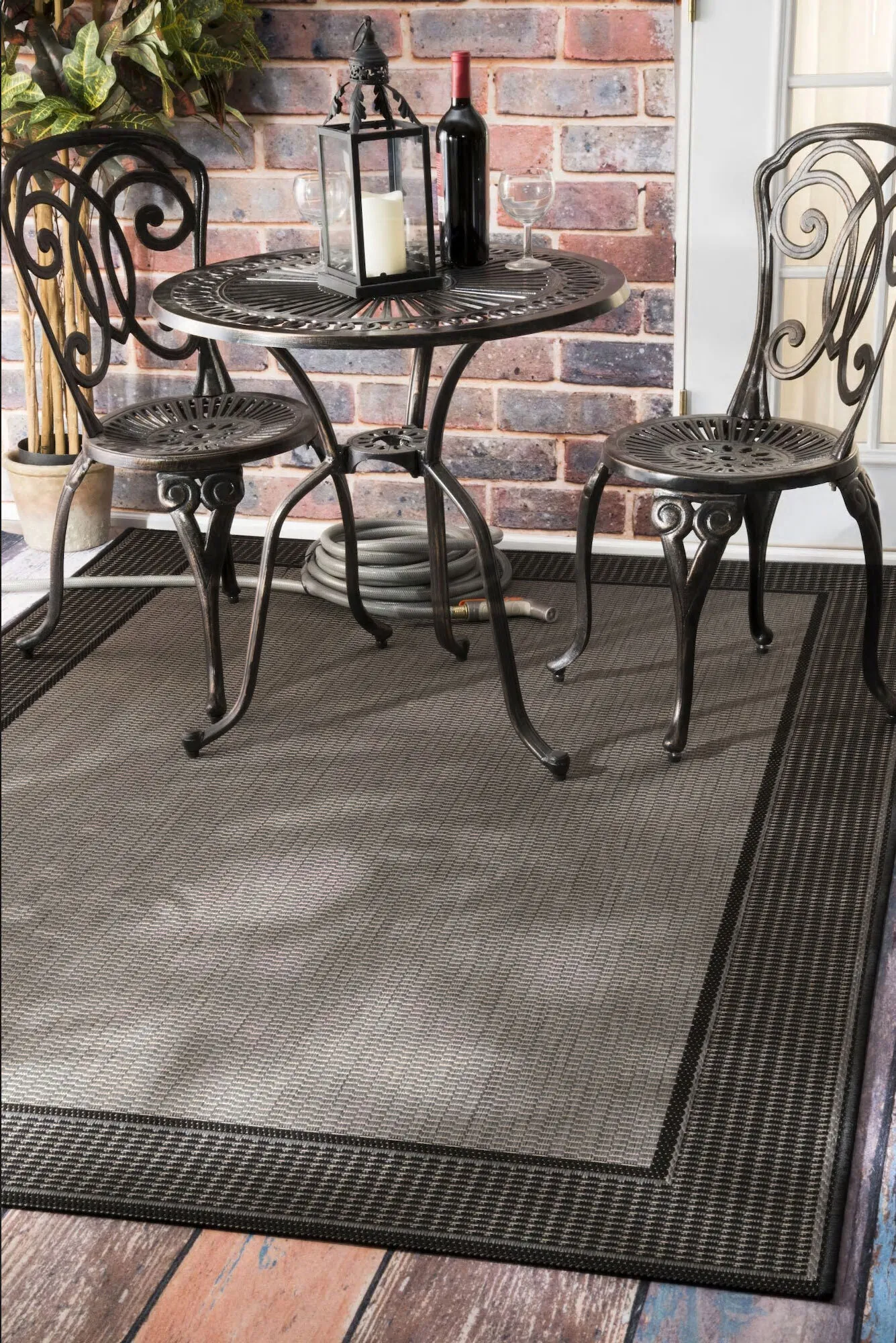 Large View Subi Brown Border Flatweave Rug(Size 230 x 160cm)
