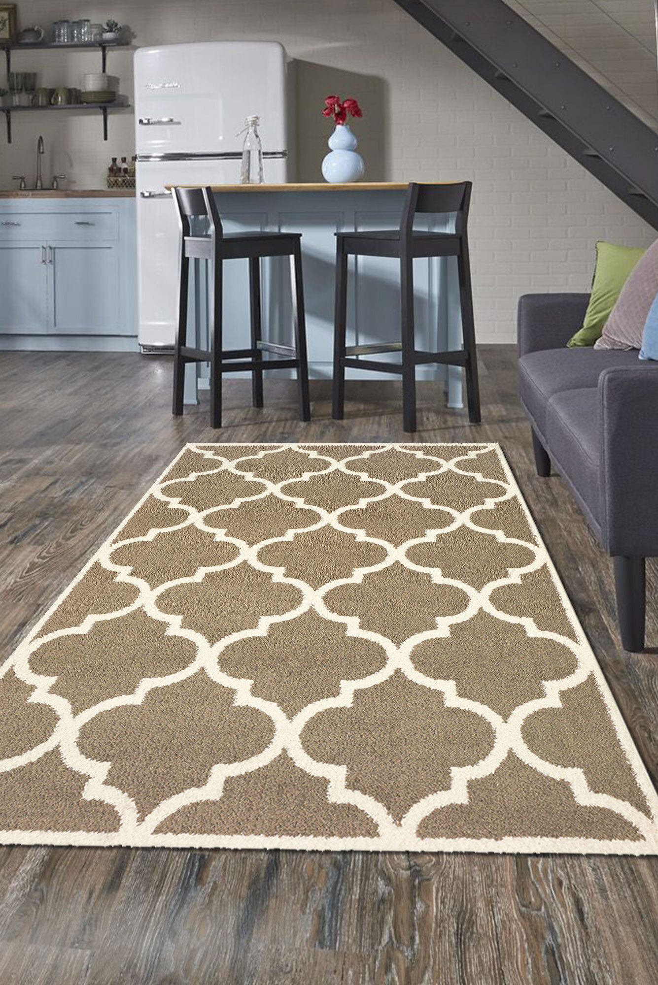 Sofia Moroccan Brown Trellis Rug(Size 170 x 120cm)