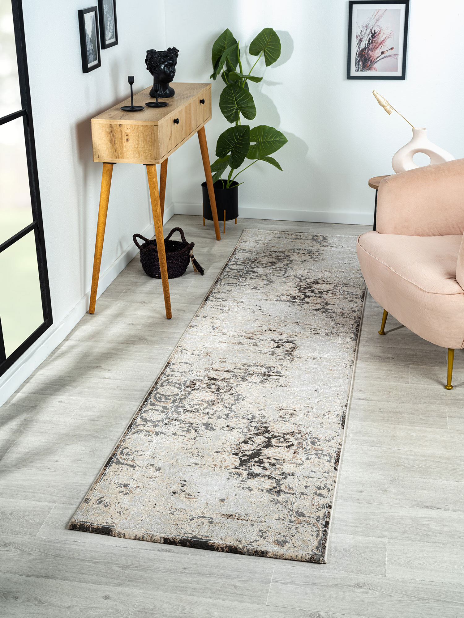 Large View Seve Contemporary Floral Rug