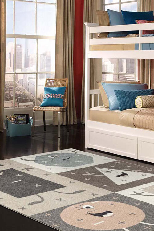Sunny Happy Shapes Kids Rug(Size 170 x 120cm)
