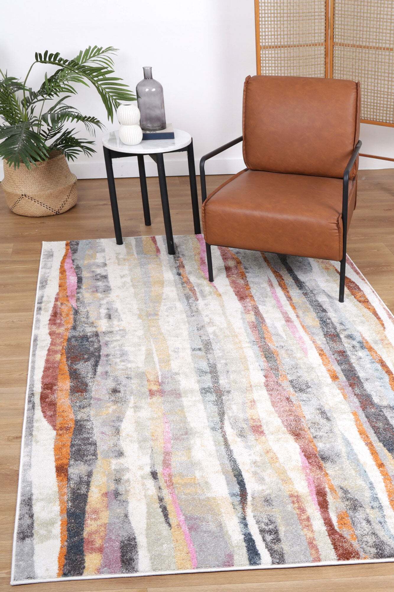 Suvi Modern Pastel Striped Rug(Size 230 x 160cm)